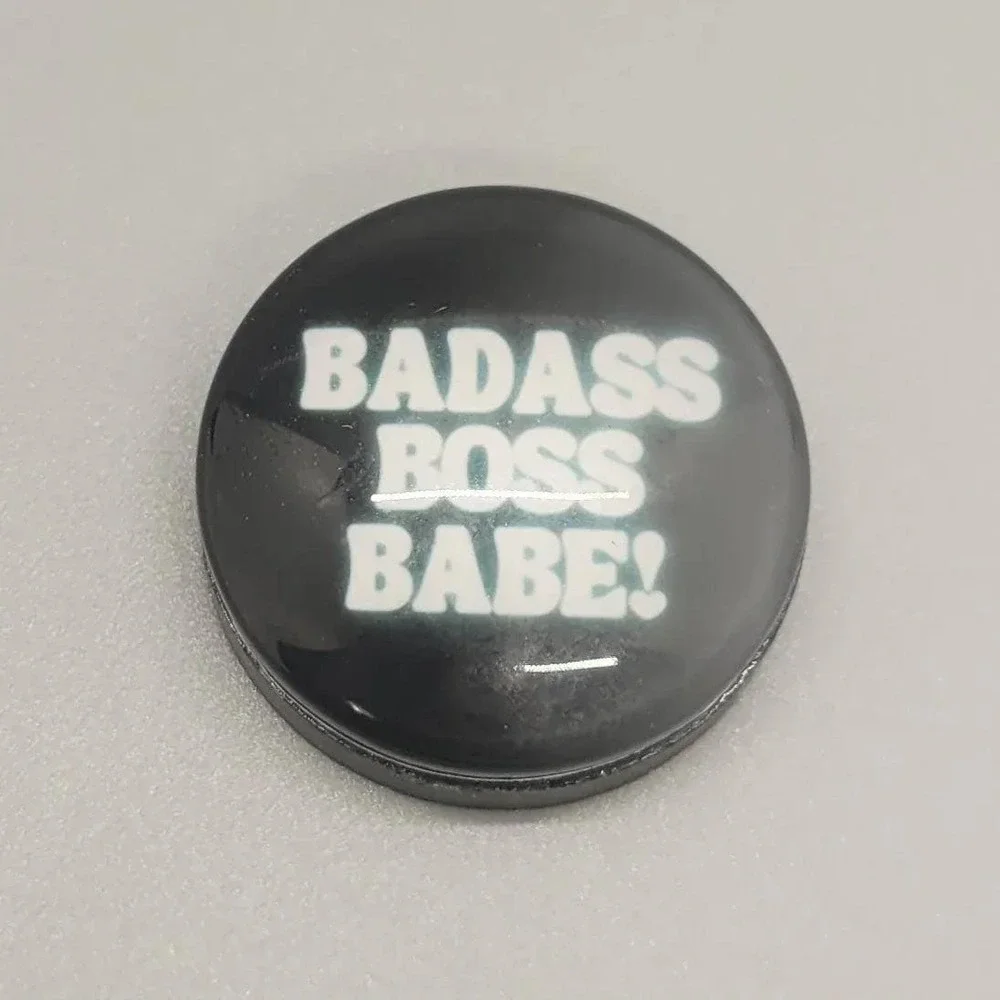 Boss Babe Magnet, 1 Inch Round, Heavy Duty